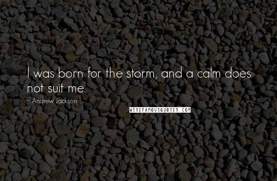 Andrew Jackson Quotes: I was born for the storm, and a calm does not suit me.