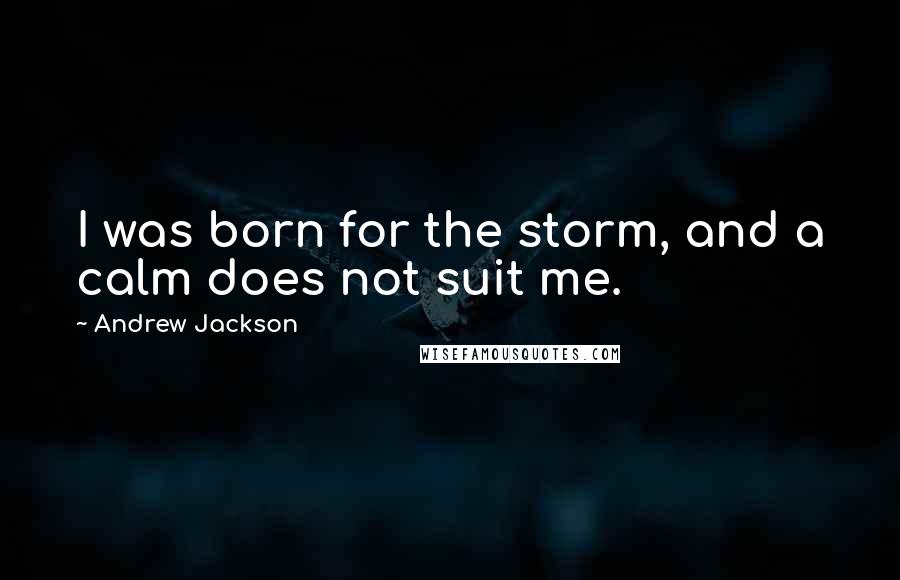 Andrew Jackson Quotes: I was born for the storm, and a calm does not suit me.