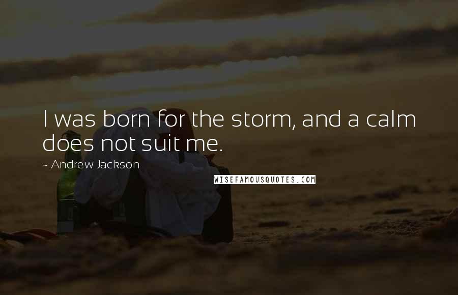 Andrew Jackson Quotes: I was born for the storm, and a calm does not suit me.