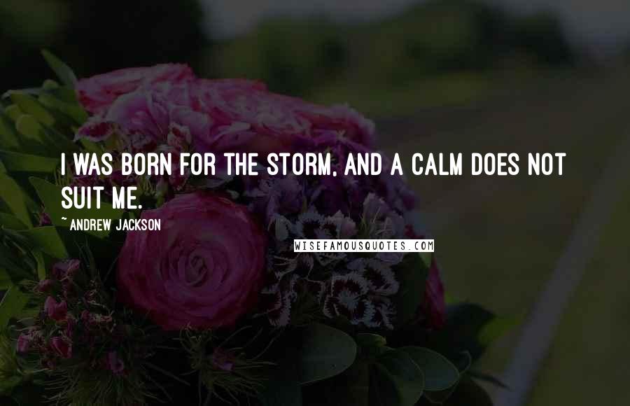 Andrew Jackson Quotes: I was born for the storm, and a calm does not suit me.