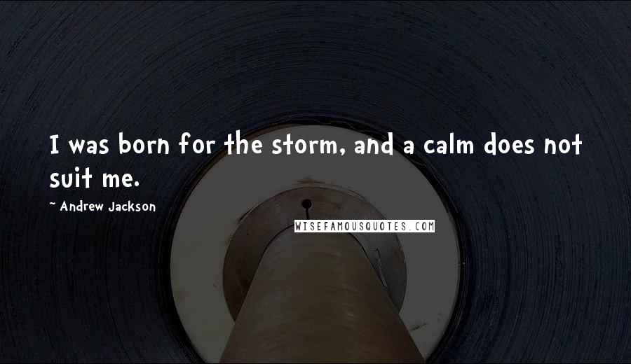 Andrew Jackson Quotes: I was born for the storm, and a calm does not suit me.