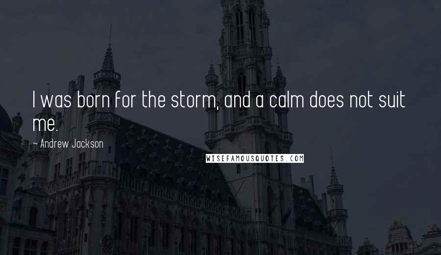 Andrew Jackson Quotes: I was born for the storm, and a calm does not suit me.