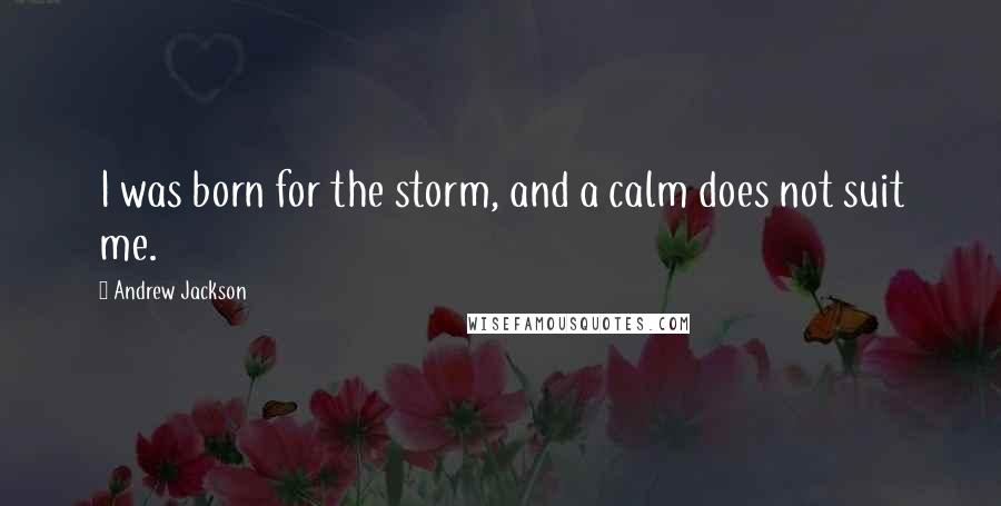 Andrew Jackson Quotes: I was born for the storm, and a calm does not suit me.