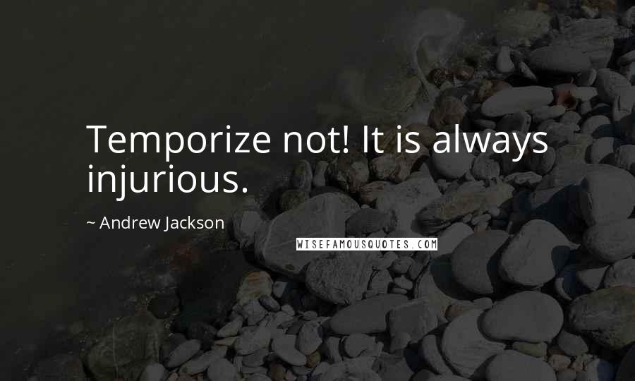 Andrew Jackson Quotes: Temporize not! It is always injurious.