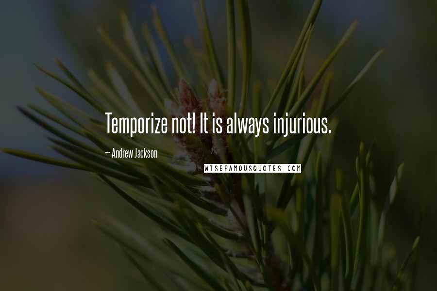 Andrew Jackson Quotes: Temporize not! It is always injurious.