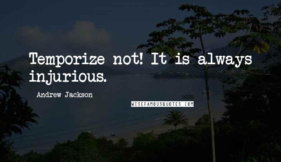 Andrew Jackson Quotes: Temporize not! It is always injurious.