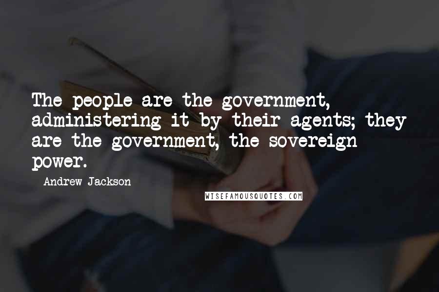 Andrew Jackson Quotes: The people are the government, administering it by their agents; they are the government, the sovereign power.