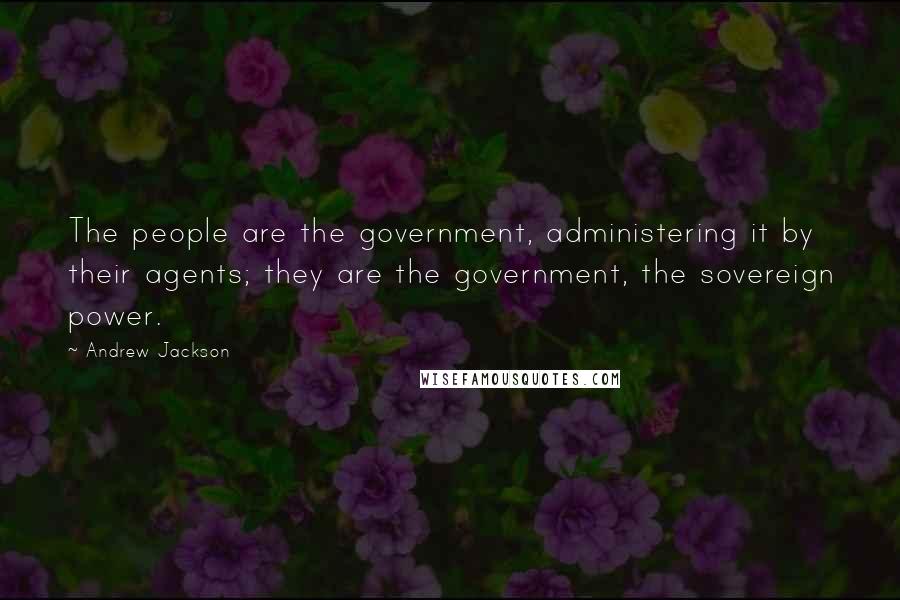 Andrew Jackson Quotes: The people are the government, administering it by their agents; they are the government, the sovereign power.