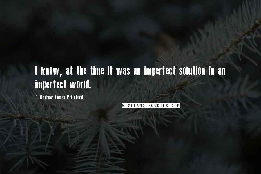 Andrew James Pritchard Quotes: I know, at the time it was an imperfect solution in an imperfect world.