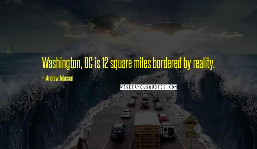 Andrew Johnson Quotes: Washington, DC is 12 square miles bordered by reality.