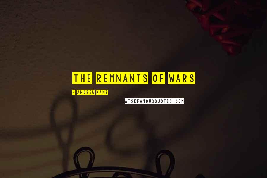 Andrew Kane Quotes: the remnants of wars
