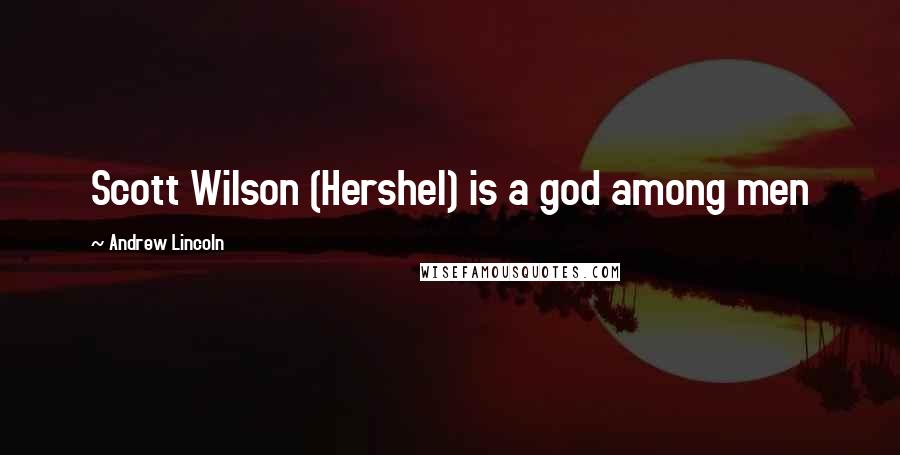 Andrew Lincoln Quotes: Scott Wilson (Hershel) is a god among men