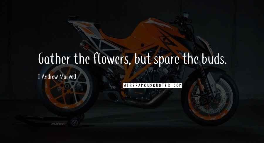 Andrew Marvell Quotes: Gather the flowers, but spare the buds.