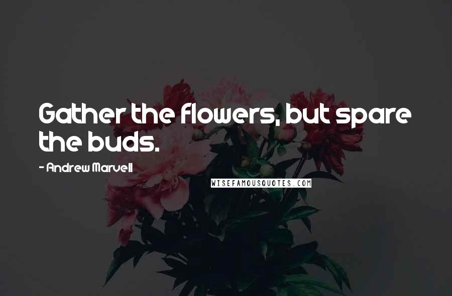Andrew Marvell Quotes: Gather the flowers, but spare the buds.