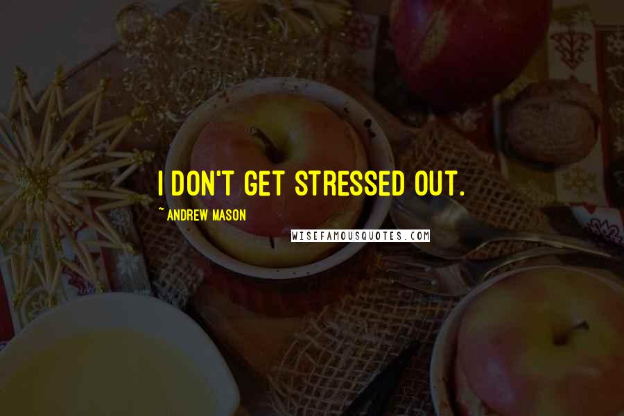 Andrew Mason Quotes: I don't get stressed out.