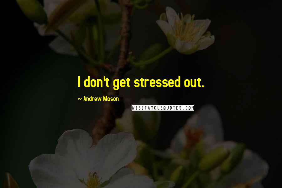 Andrew Mason Quotes: I don't get stressed out.