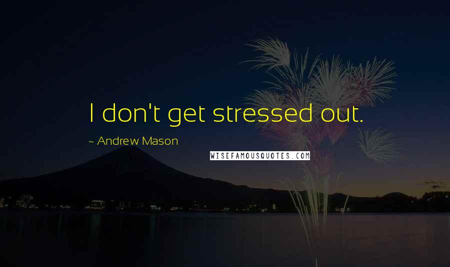 Andrew Mason Quotes: I don't get stressed out.