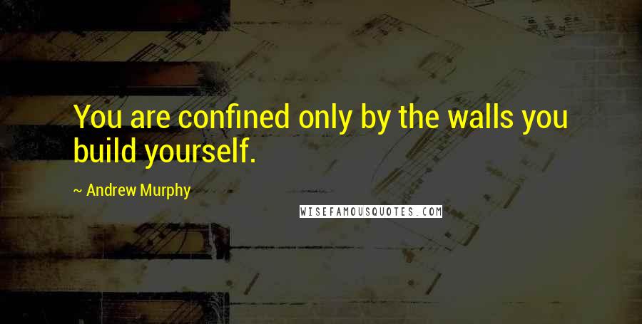 Andrew Murphy Quotes: You are confined only by the walls you build yourself.