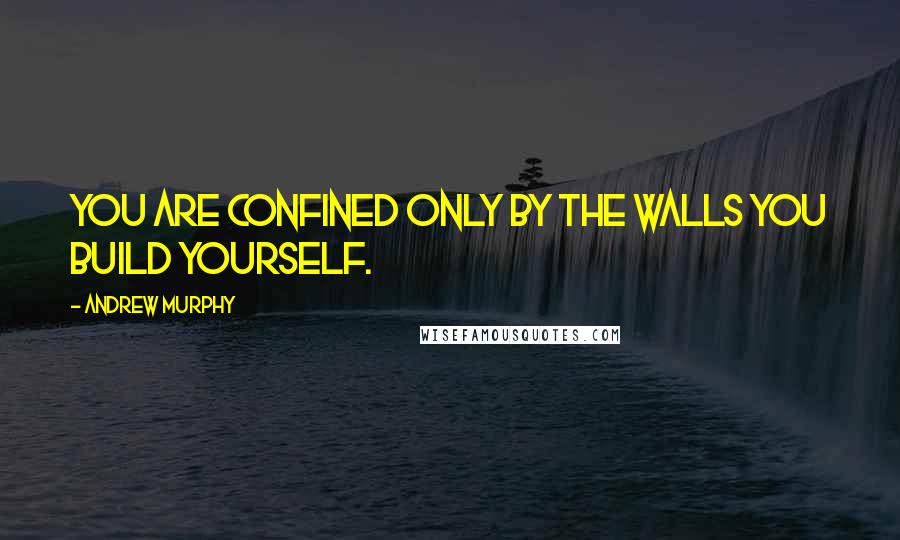 Andrew Murphy Quotes: You are confined only by the walls you build yourself.