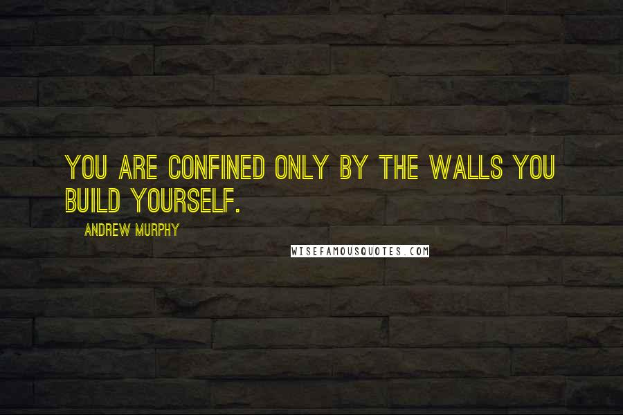 Andrew Murphy Quotes: You are confined only by the walls you build yourself.