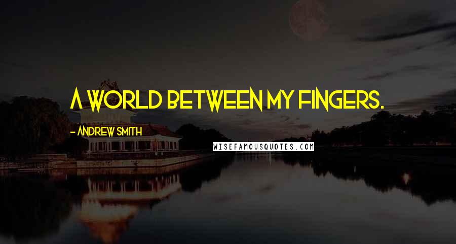 Andrew Smith Quotes: A world between my fingers.