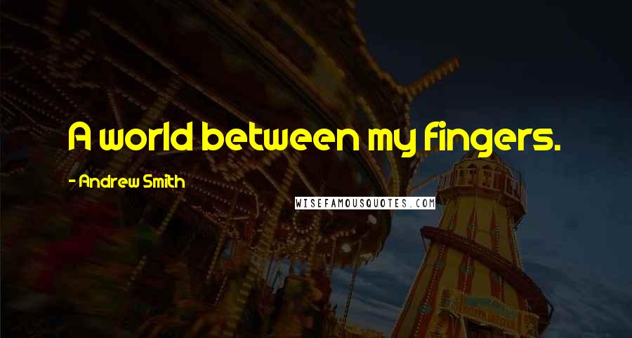 Andrew Smith Quotes: A world between my fingers.