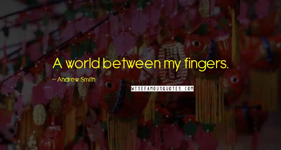 Andrew Smith Quotes: A world between my fingers.