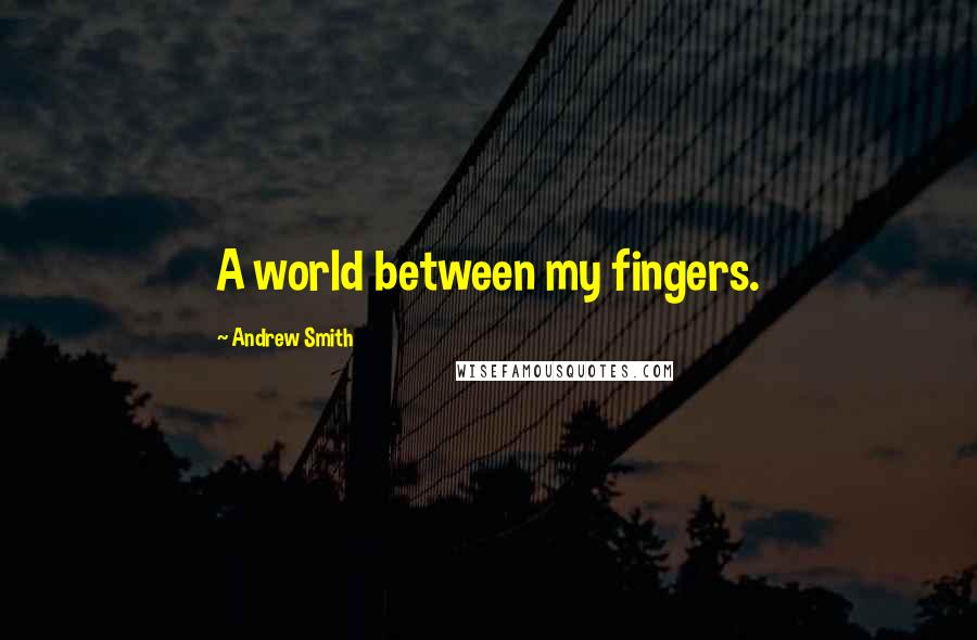 Andrew Smith Quotes: A world between my fingers.