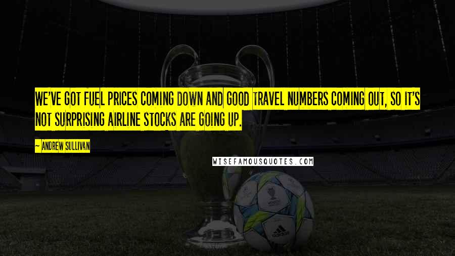 Andrew Sullivan Quotes: We've got fuel prices coming down and good travel numbers coming out, so it's not surprising airline stocks are going up.