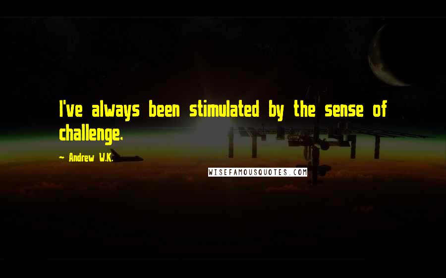 Andrew W.K. Quotes: I've always been stimulated by the sense of challenge.