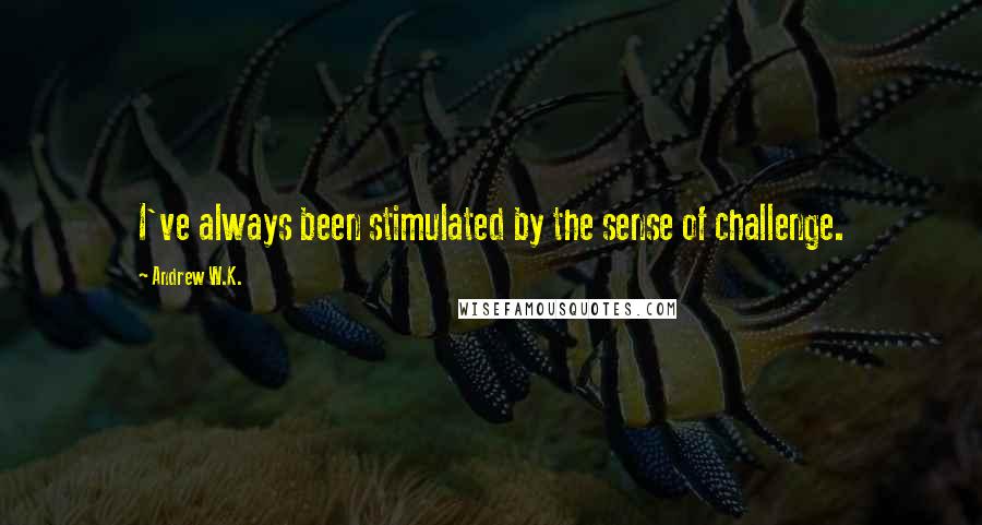 Andrew W.K. Quotes: I've always been stimulated by the sense of challenge.