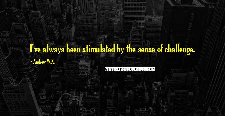 Andrew W.K. Quotes: I've always been stimulated by the sense of challenge.