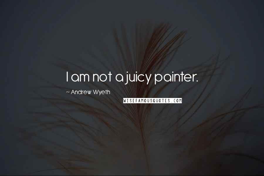 Andrew Wyeth Quotes: I am not a juicy painter.