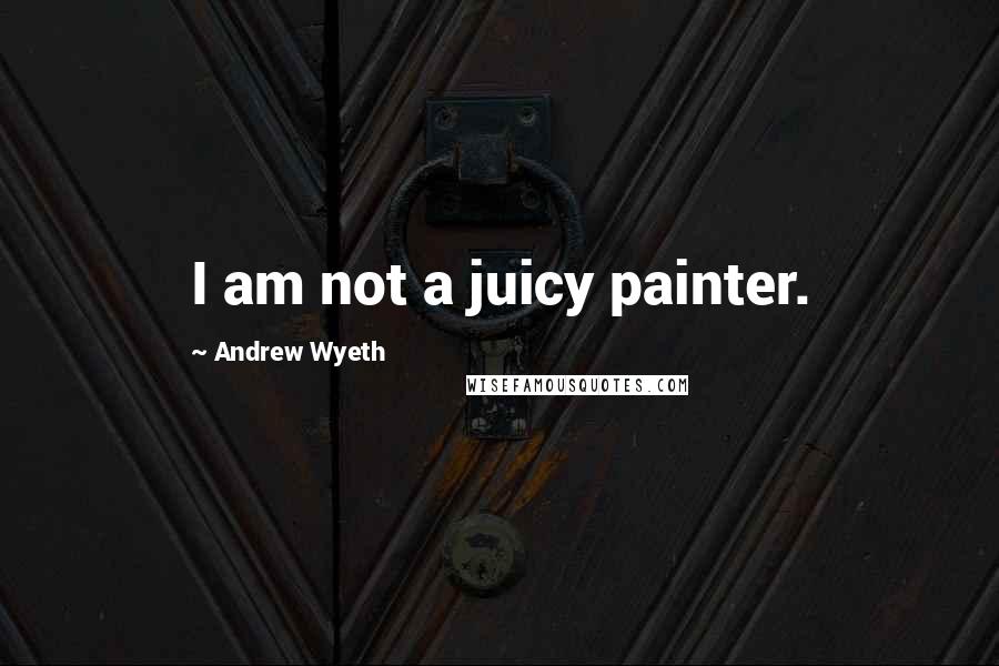 Andrew Wyeth Quotes: I am not a juicy painter.