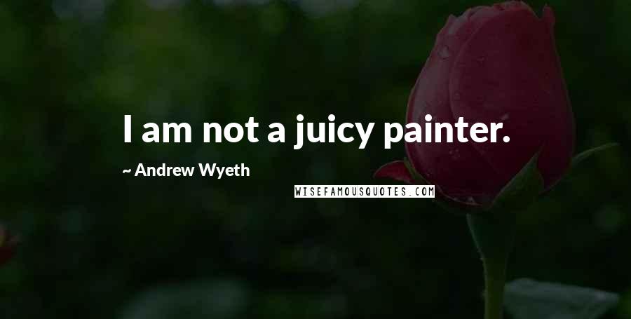 Andrew Wyeth Quotes: I am not a juicy painter.