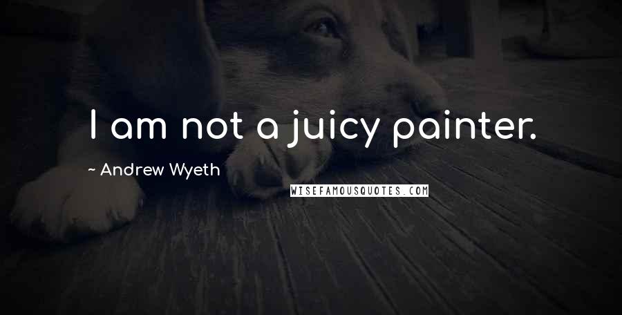 Andrew Wyeth Quotes: I am not a juicy painter.