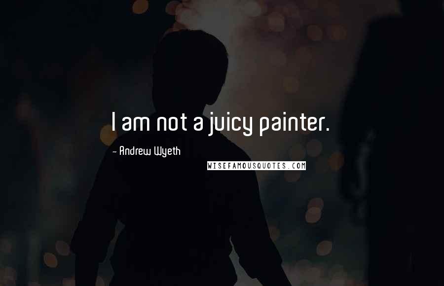 Andrew Wyeth Quotes: I am not a juicy painter.