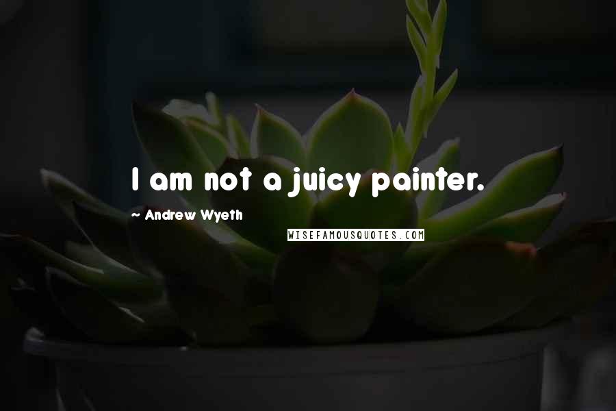 Andrew Wyeth Quotes: I am not a juicy painter.