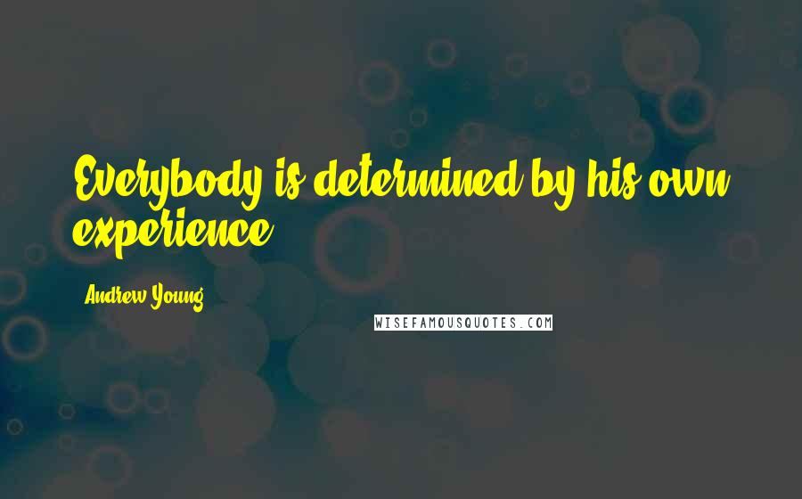 Andrew Young Quotes: Everybody is determined by his own experience.