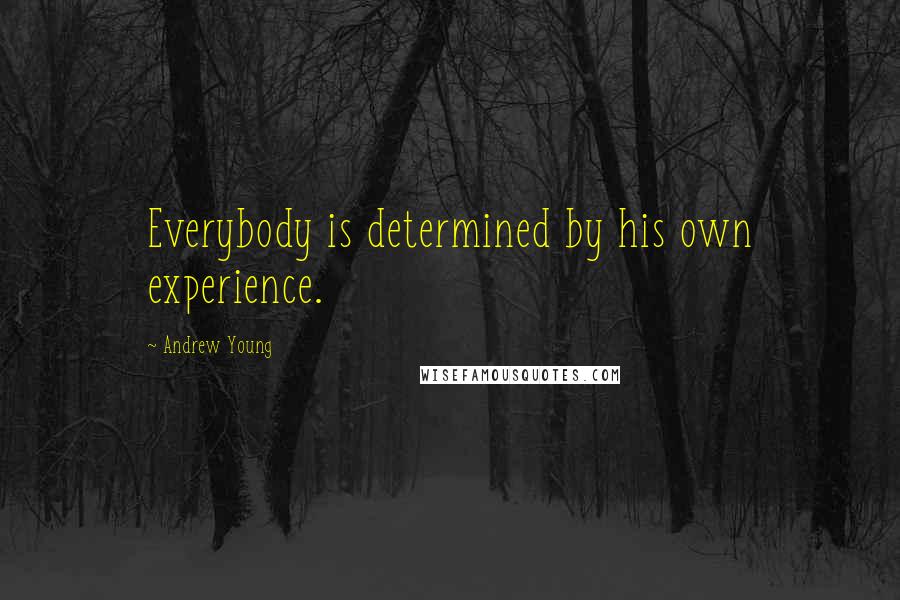 Andrew Young Quotes: Everybody is determined by his own experience.