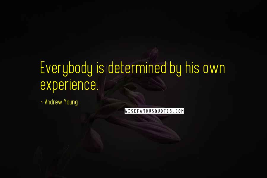 Andrew Young Quotes: Everybody is determined by his own experience.