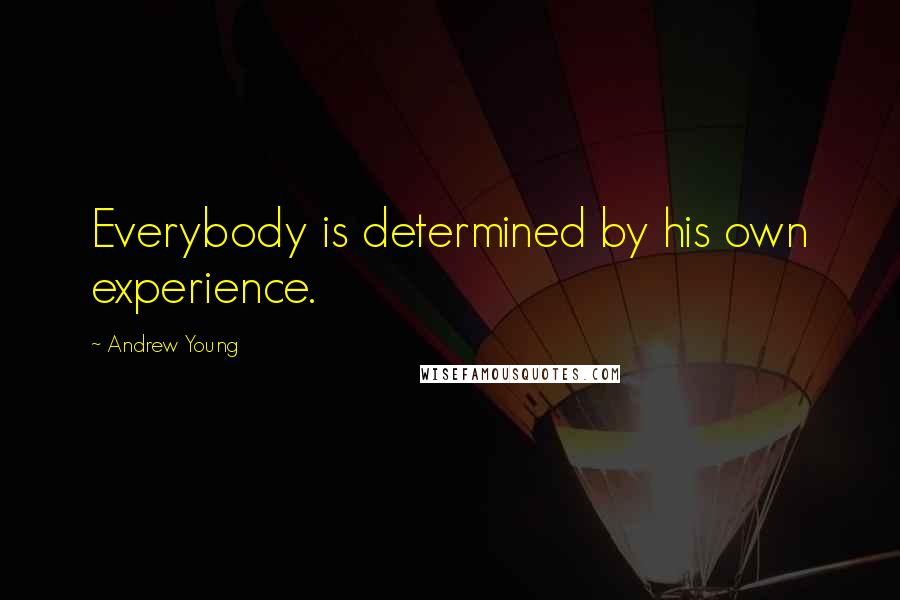 Andrew Young Quotes: Everybody is determined by his own experience.