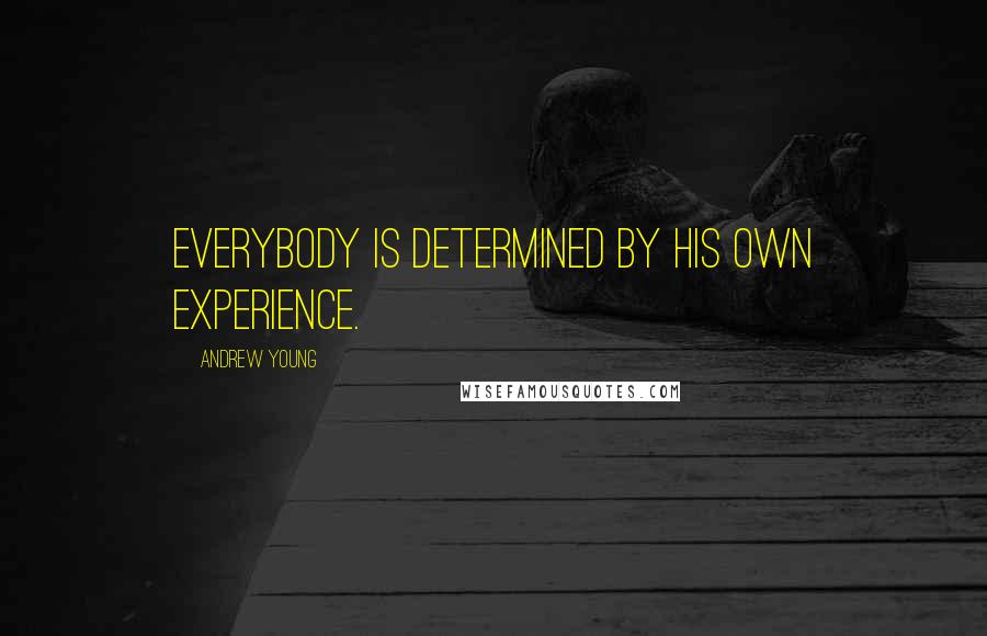 Andrew Young Quotes: Everybody is determined by his own experience.