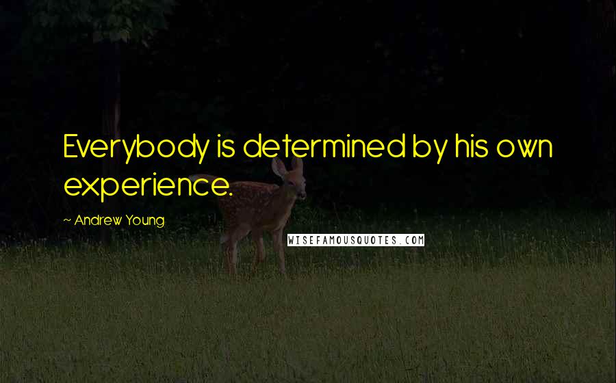 Andrew Young Quotes: Everybody is determined by his own experience.