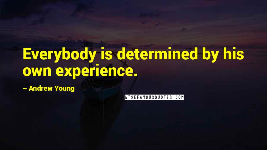 Andrew Young Quotes: Everybody is determined by his own experience.