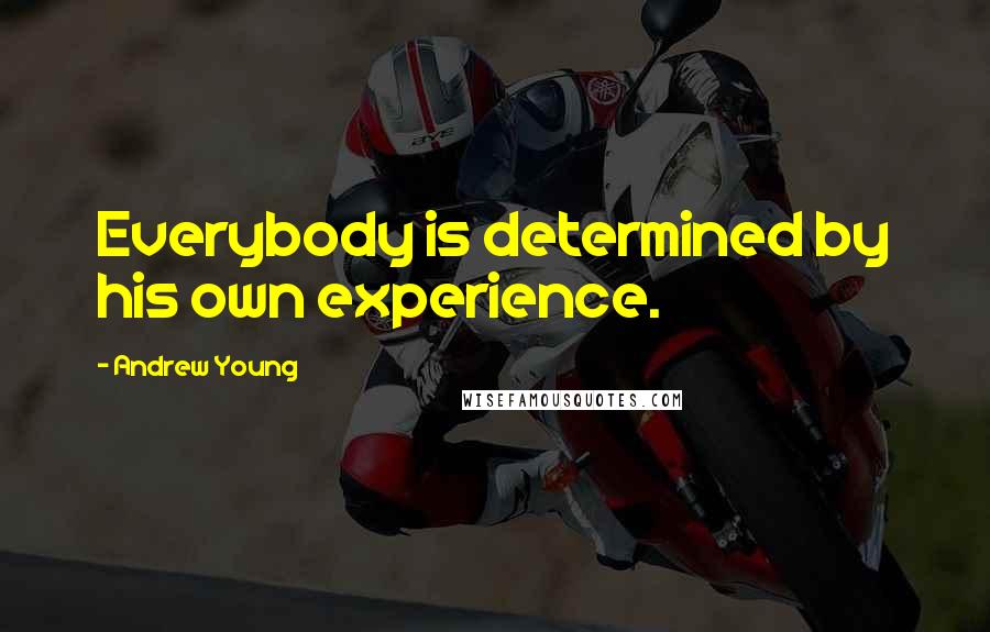 Andrew Young Quotes: Everybody is determined by his own experience.