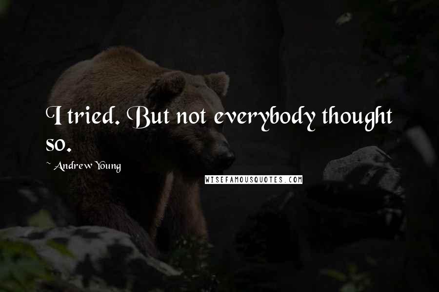 Andrew Young Quotes: I tried. But not everybody thought so.