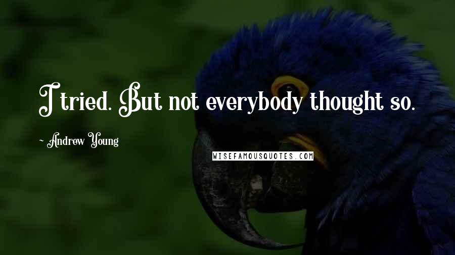 Andrew Young Quotes: I tried. But not everybody thought so.