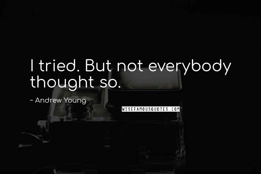 Andrew Young Quotes: I tried. But not everybody thought so.