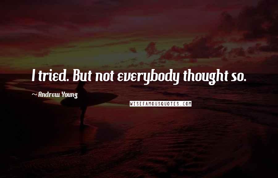 Andrew Young Quotes: I tried. But not everybody thought so.